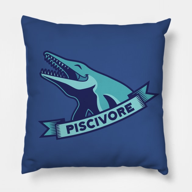 Happy Piscivore Pillow by DCLawrenceUK