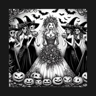 Halloween Bride and Bridesmaids T-Shirt