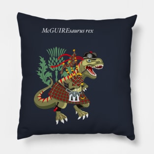 Clanosaurus Rex McGUIREsaurus Family Tartan MacGuire Plaid Pillow