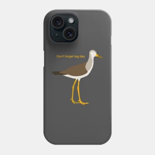 Don’t Forget Leg Day - Yellowlegs Sandpiper Birdwatching Design Phone Case