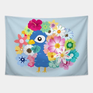 Flowers Peacock Tapestry