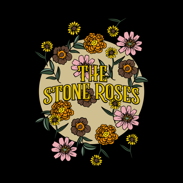 Stone Roses Name Personalized Flower Retro Floral 80s 90s Name Style by Ancientdistant