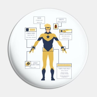 Booster Gold Info-graphic Pin