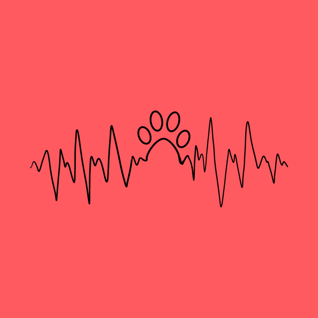 Paw Print Heartbeat by alisadesigns