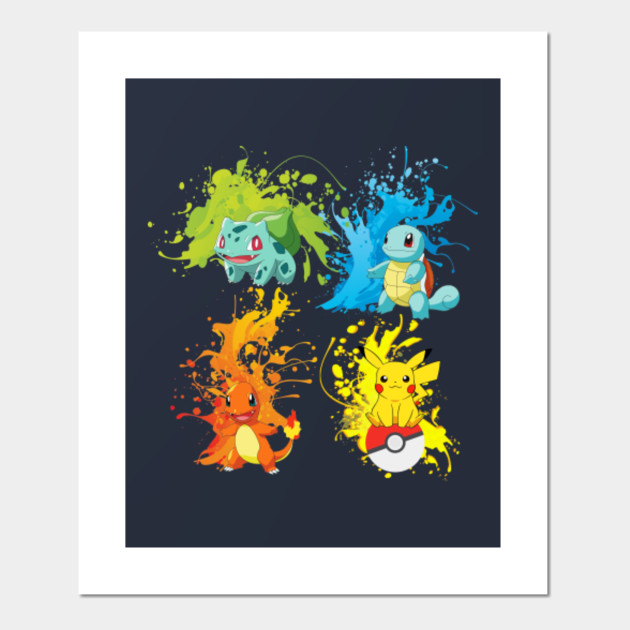 Pokémon - Kanto Starters - Pokemon - Posters and Art Prints | TeePublic