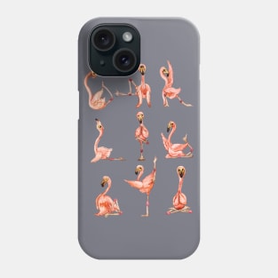 Flamingo Yoga Watercolor Phone Case