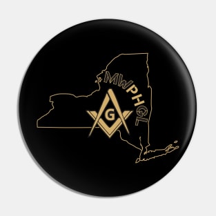 MWPHGLNY - Black & Gold Pin