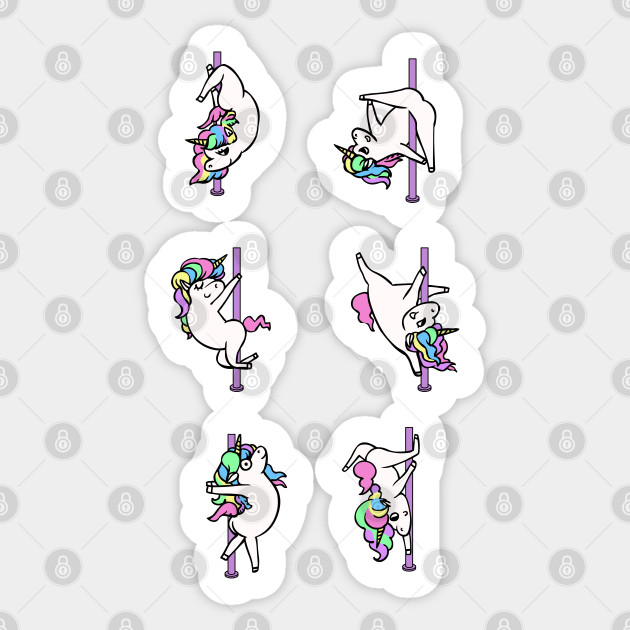 Unicorn Pole Dancing Club Unicorn Aufkleber Teepublic De