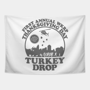 First Annual WKRP Thanksgiving Day Turkey Drop // Retro Style Design Tapestry