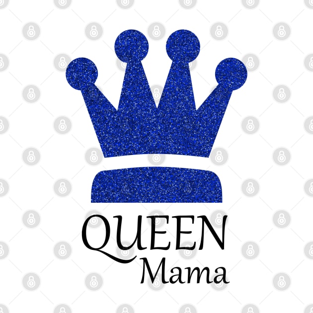 Queen Mama Sparkles in Blue Glitter Crown by Star58