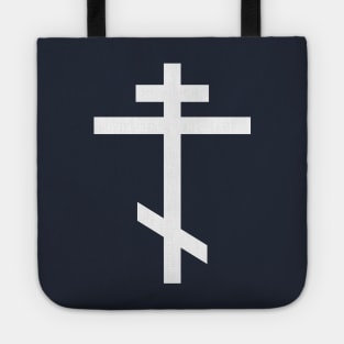 Orthodox cross (white) Tote