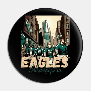 Philadelphia eagles football player graphic design cartoon style beautiful artwork Pin