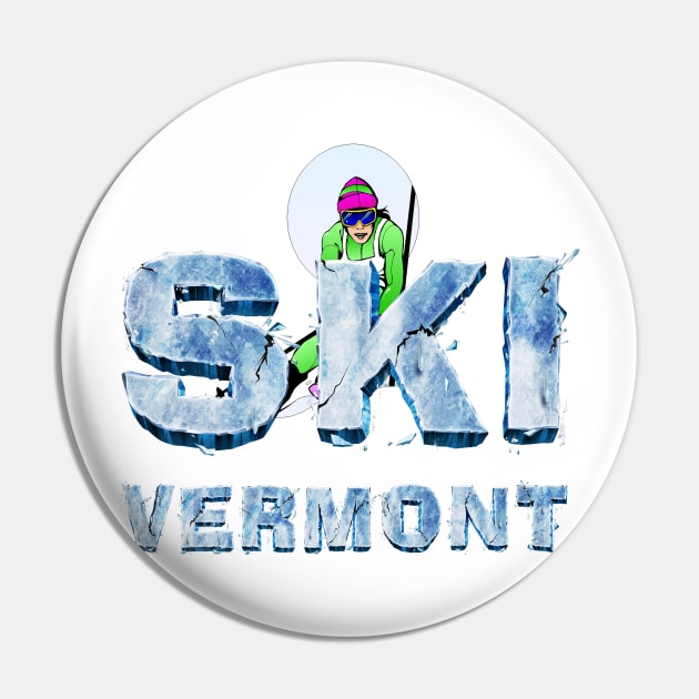 Ski Vermont Pin by teepossible