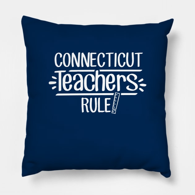 Connecticut Teachers Rule Pillow by TheStuffHut