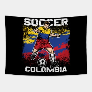 Colombia Soccer Futbol Tapestry