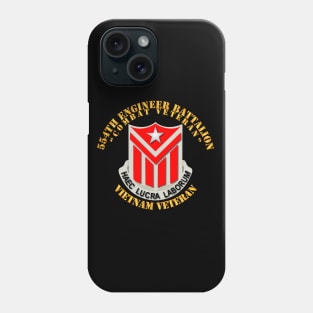 554th Engineer Battalion w VN Vet Txt Phone Case