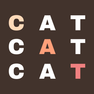 Cat Text - Typography T-Shirt