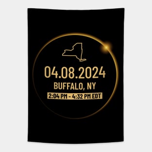 New York State Buffalo NY USA Totality April 8, 2024 Total Solar Eclipse Tapestry