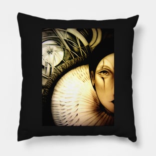 art deco painting pierrot , Jacqueline Mcculloch ,House, of Harlequin Pillow