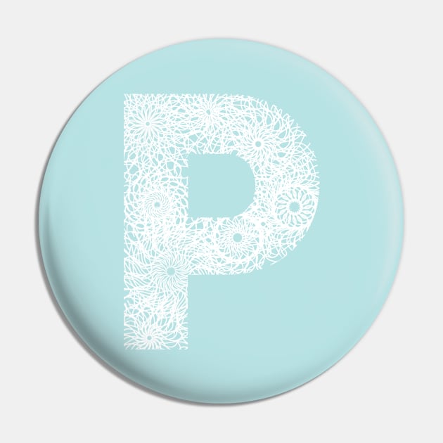 Letter P Pin by Hip Scarves and Bangles