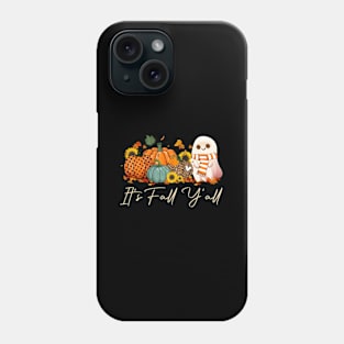 It'S Fall Y'All Boo Ghost Leopard Pumpkin Halloween Phone Case