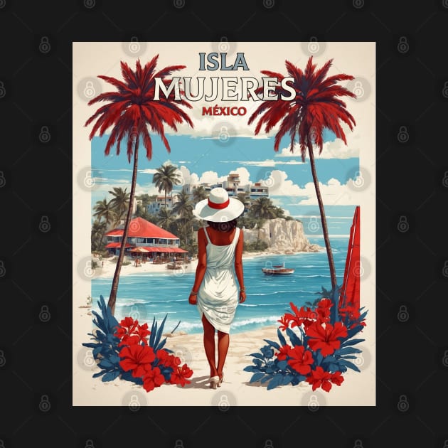 Isla Mujeres Mexico Vintage Poster Tourism by TravelersGems