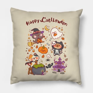 Happy Cat-lloween Pillow