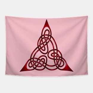 Triangle Knot With Doubled Threads Red Tapestry