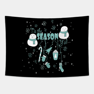 Tis the Season New Year Vibes Cute Holiday Gift Tapestry