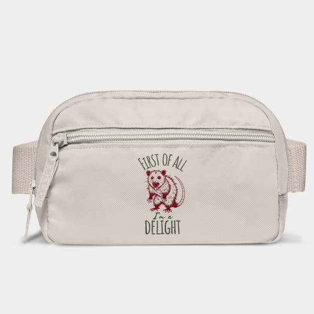 First of All I'm A Delight Hissing Angry Possum Opossum by Luxinda