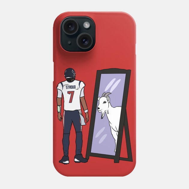 CJ Stroud Mirror GOAT Phone Case by rattraptees