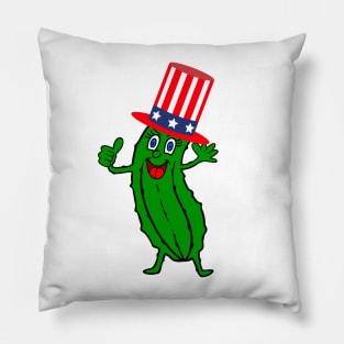 FOURTH Of July  Holiday Thumbs Up Dill Pickle Pillow