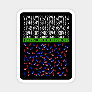 Birthday matrix blue & red pills Magnet