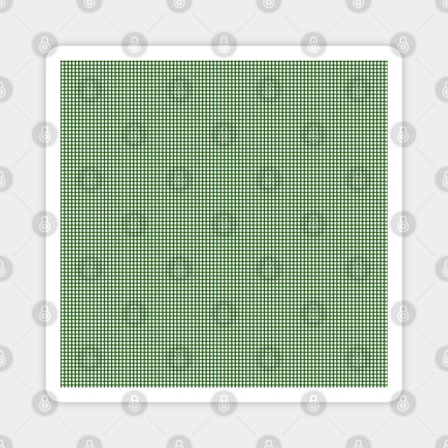 Green Tartan Christmas Pattern Magnet by ButterflyInTheAttic