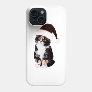 Christmas Cat In A Hat Art Phone Case