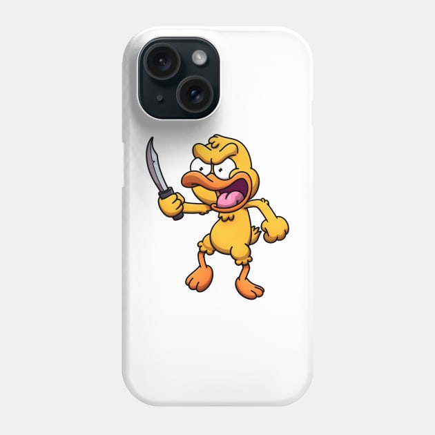 Duck With Knife Phone Case by TheMaskedTooner