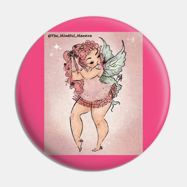 Vintage Cherub Fairy (option with background) Pin by The Mindful Maestra