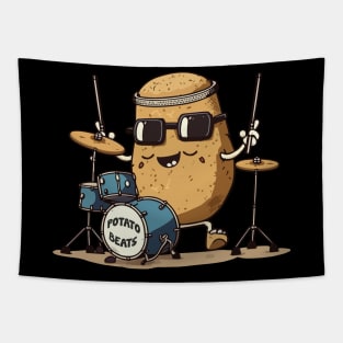 Funny Potato Drummer Boy Tapestry