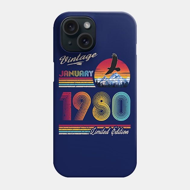 January 1980 Birthday Phone Case by Green Splash