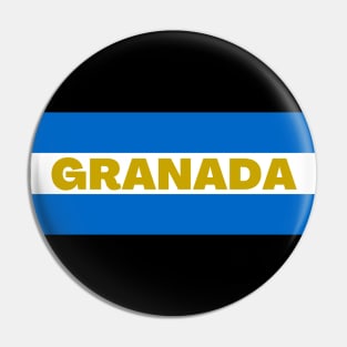 Granada City in Nicaraguan Flag Colors Pin