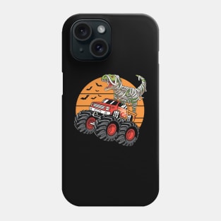 DInosaur T Rex Mummy Riding Monster Truck Halloween Costume Phone Case