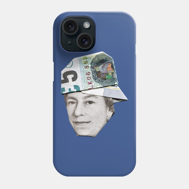 QUEEN ELIZABETH / MONEY ORIGAMI Phone Case by yosuke