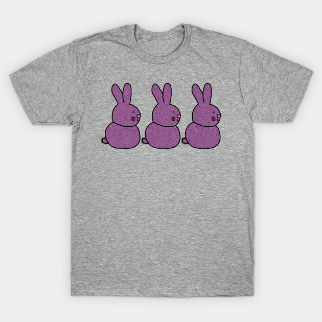 Three Purple Bunnies for Easter - Easter - T-Shirt