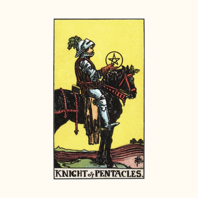 KNIGHT OF PENTACLES by WAITE-SMITH VINTAGE ART