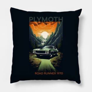 Roaring Resurrection: The 1970 Plymouth Road Runner Revival Pillow