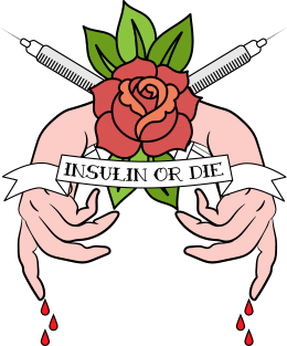 Insulin Or Die Diabetes Type 1 Awareness Design Magnet