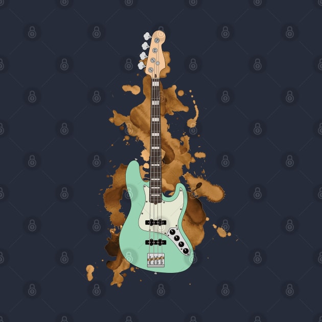 J-style Bass Guitar Surf Green Color by nightsworthy