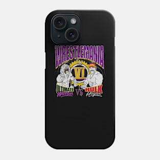 Ultimate Warrior Vs Hulk Hogan Wrestlemania Retro Phone Case