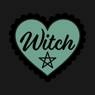 Green Witch Heart T-Shirt