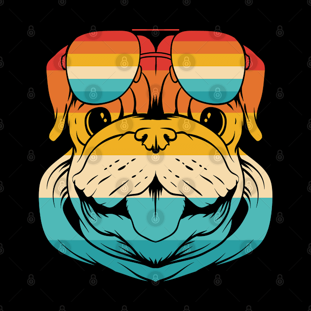 Dog Retro Pug by Dojaja